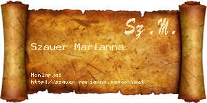 Szauer Marianna névjegykártya