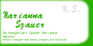 marianna szauer business card